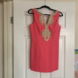 Pink and Gold Lilly Pulitzer Janice Dress